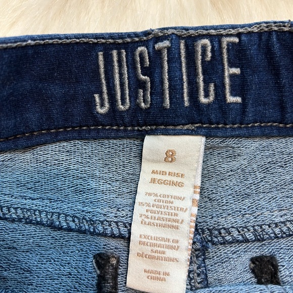 Justice ⚜️ Dark Wash Girls Skinny Jeans - Picture 5 of 6